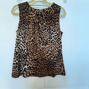 Calvin Klein sleeveless blouse size medium animal print